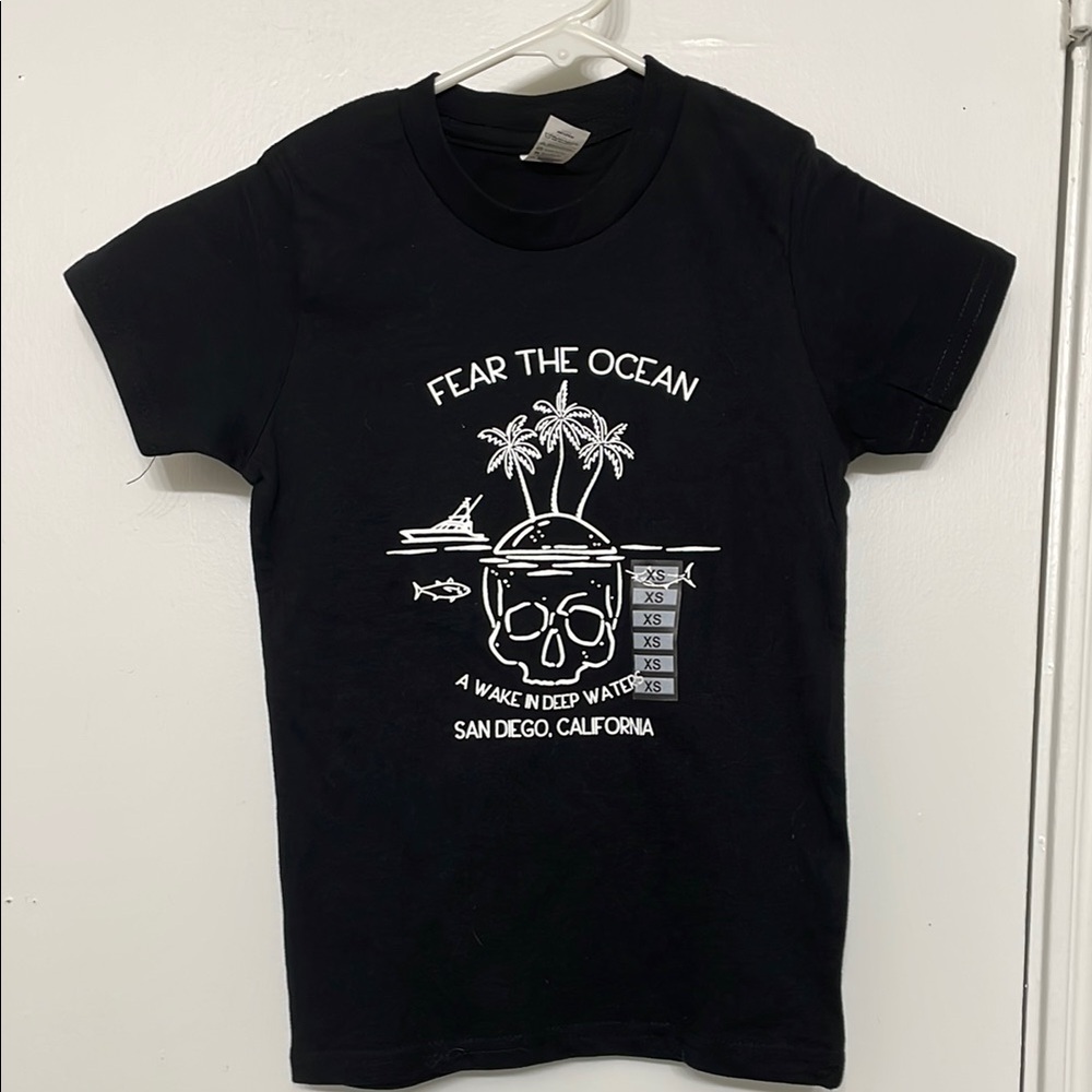 Fear the Ocean Black Kids T-Shirt